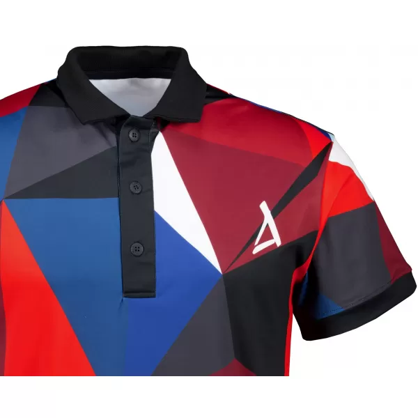  Herrenfunktional T -Shirt mit Premium -Kragen ALTISPORT VOJ/ALM007TR05 MARINEBLAU/ROT 
