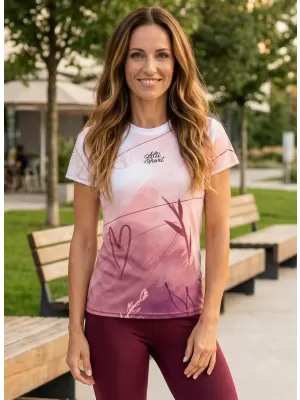 Frauenfunktional T -Shirt Premium ALTISPORT VOJ/ALW083TR01 WEIß -PINK
