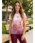 Frauenfunktional T -Shirt Premium ALTISPORT VOJ/ALW083TR01 WEIß -PINK