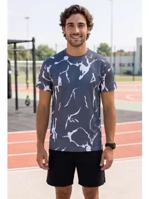 Männer funktionaler T -Shirt Premium ALTISPORT VOJ/ALM052TR01 GRAU