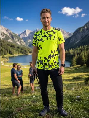 Männer funktionaler T -Shirt Premium ALTISPORT VOJ/ALM108TR01 NEON