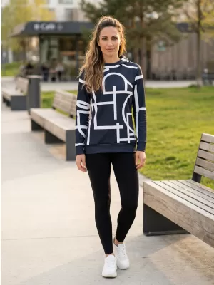 Funktionaler Sweatshirt -Prämie von Frauen ALTISPORT VOJ/ALW085MI01 SCHWARZ