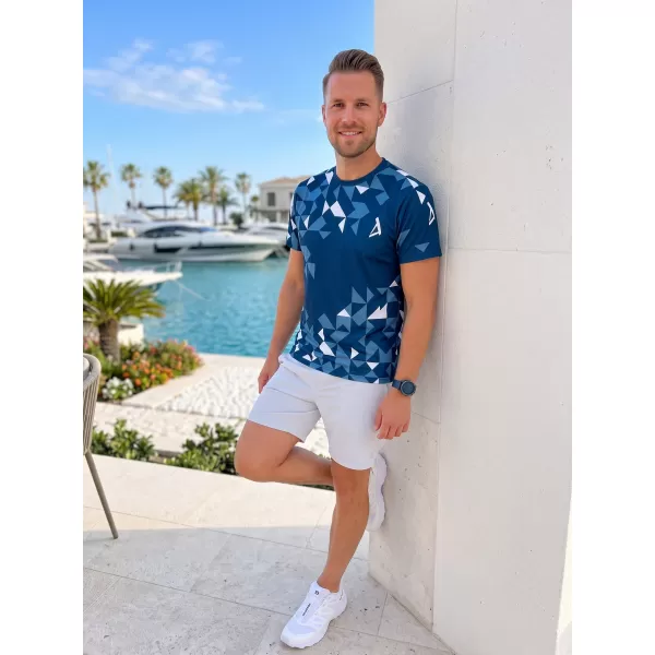  Männer funktionaler T -Shirt Premium ALTISPORT VOJ/ALM108TR01 MARINE-WEIß 