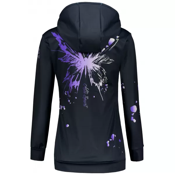  Funktionaler Sweatshirt -Prämie von Frauen ALTISPORT VOJ/ALW077MI01 SCHWARZ/LILA 
