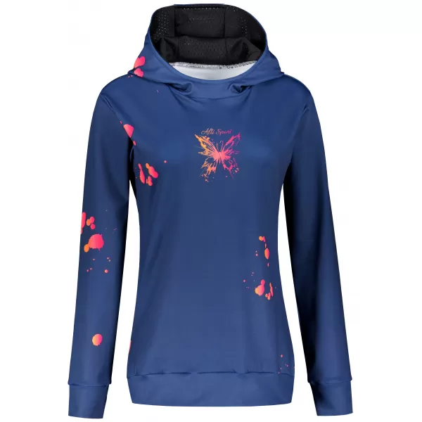  Funktionaler Sweatshirt -Prämie von Frauen ALTISPORT VOJ/ALW077MI01 DUNKELBLAU/ORANGE 