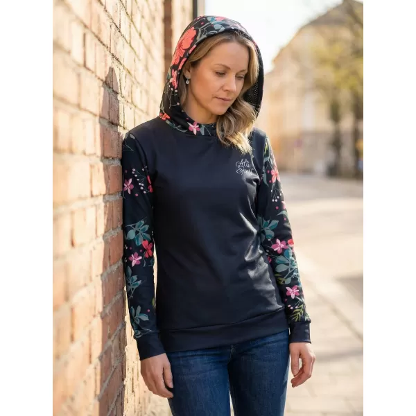  Funktionaler Sweatshirt -Prämie von Frauen ALTISPORT VOJ/ALW063MI01 SCHWARZ -GREEN 