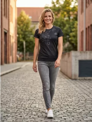 Frauenfunktional T -Shirt Premium ALTISPORT VOJ/ALW047TR01 SCHWARZ