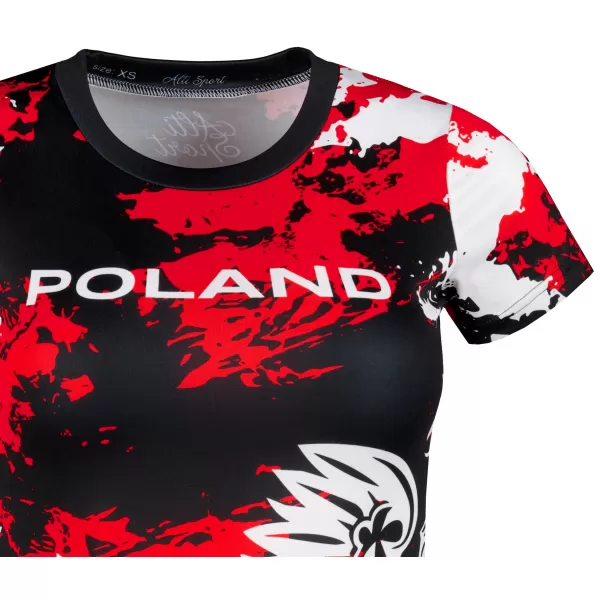  Frauenfunktional T -Shirt Premium ALTISPORT VOJ/ALW036PL/TR01 FLECKEN 