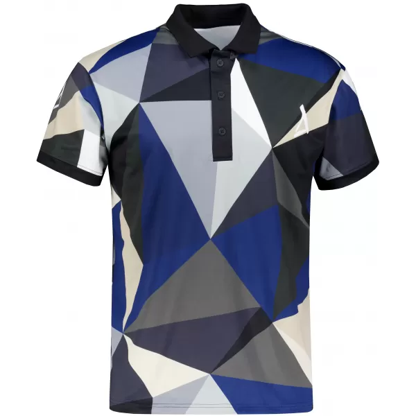  Herrenfunktional T -Shirt mit Premium -Kragen ALTISPORT VOJ/ALM007TR05 MARINEBLAU/BRAUN 