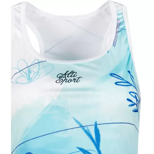 Funktionaler Tanktoper der Frauen auf Prämie ALTISPORT VOJ/ALW083TIL01 WEIß -BLAU 