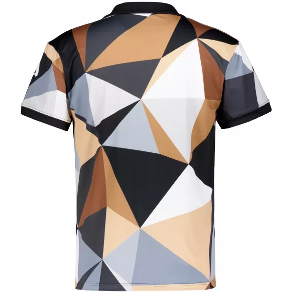  Herrenfunktional T -Shirt mit Premium -Kragen ALTISPORT VOJ/ALM007TR05 SCHWARZ -BROWN 