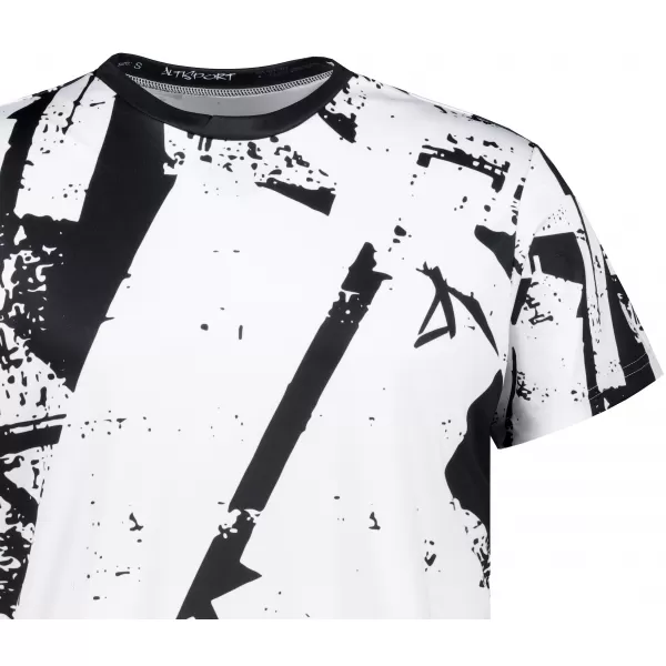  Männer funktionaler T -Shirt Premium ALTISPORT VOJ/ALM079TR01 WEIß -UND -SCHWARZ 