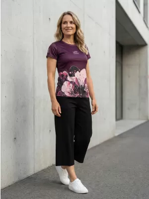Frauenfunktional T -Shirt Premium ALTISPORT VOJ/ALW090TR01 BURGUND