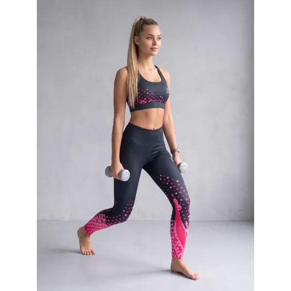  Frauen -Leggings Premium ALTISPORT VOJ/ALW109LEG01 ROSA SCHWARZ 