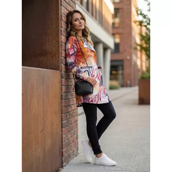  Frauen -Sweatshirt -Premium -Tasche für Frauen ALTISPORT VOJ/ALW105MI05 WEIß -ORANGE 