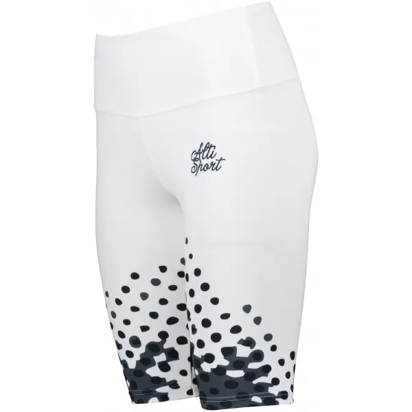  Frauen -Leggings über den Knien Premium ALTISPORT VOJ/ALW109LEG02 WEIß -UND -SCHWARZ 