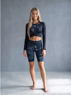Frauen -Leggings über den Knien Premium ALTISPORT VOJ/ALW110LEG02 SCHWARZ