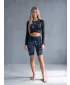 Frauen -Leggings über den Knien Premium ALTISPORT VOJ/ALW110LEG02 SCHWARZ
