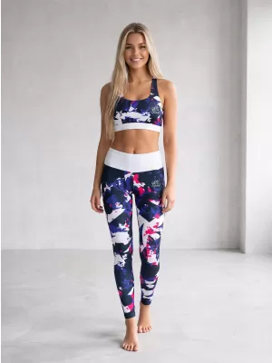Frauen -Leggings Premium ALTISPORT VOJ/ALW110LEG01 VIOLETT -WEIß