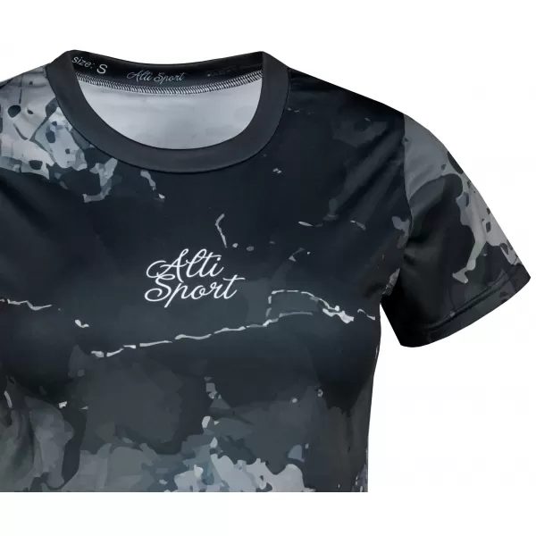  Frauenfunktional T -Shirt Premium ALTISPORT VOJ/ALW089TR01 SCHWARZ 