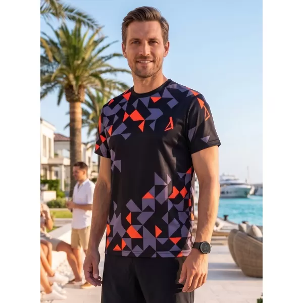  Männer funktionaler T -Shirt Premium ALTISPORT VOJ/ALM108TR01 SCHWARZ -ORANGE 