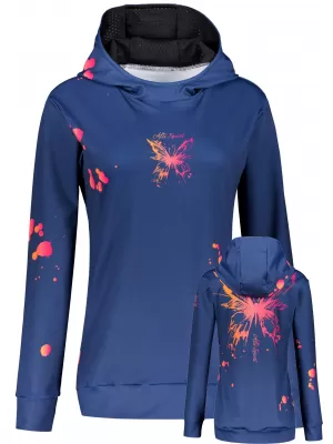 Funktionaler Sweatshirt -Prämie von Frauen ALTISPORT VOJ/ALW077MI01 DUNKELBLAU/ORANGE
