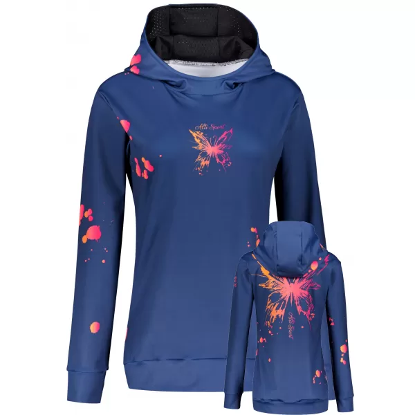  Funktionaler Sweatshirt -Prämie von Frauen ALTISPORT VOJ/ALW077MI01 DUNKELBLAU/ORANGE 
