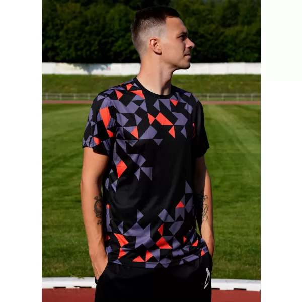  Männer funktionaler T -Shirt Premium ALTISPORT VOJ/ALM108TR01 SCHWARZ -ORANGE 