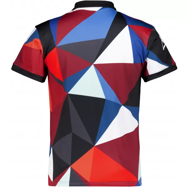  Herrenfunktional T -Shirt mit Premium -Kragen ALTISPORT VOJ/ALM007TR05 MARINEBLAU/ROT 
