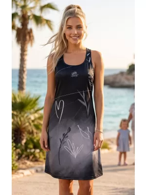 Frauenkleid -Prämie von Frauen ALTISPORT VOJ/ALW083SAT01 SCHWARZ UND WEIß