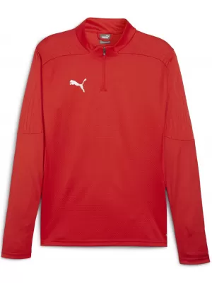 Herren-T-Shirt PUMA TEAMFINAL TRAINING 1/4 ZIP T 658551_01 PUMA ROT/PUMA SILBER