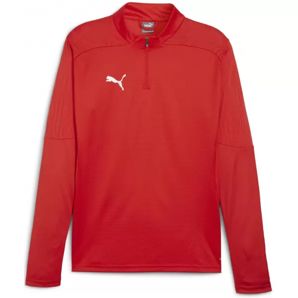  Herren-T-Shirt PUMA TEAMFINAL TRAINING 1/4 ZIP T 658551_01 PUMA ROT/PUMA SILBER 
