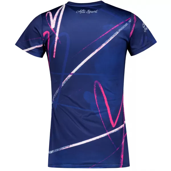  Frauenfunktional T -Shirt Premium ALTISPORT VOJ/ALW082TR01 DUNKELBLAU 