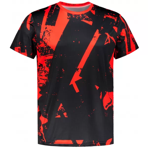  Männer funktionaler T -Shirt Premium ALTISPORT VOJ/ALM079TR01 SCHWARZ -RED 