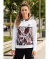 Funktionaler Sweatshirt -Prämie von Frauen ALTISPORT VOJ/ALW061MI01 WEIß/BURGUNDER