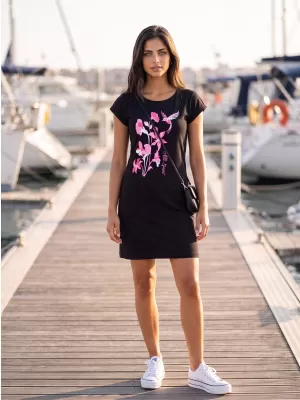 Kleid ALTISPORT ALW191178 SCHWARZ -PINK