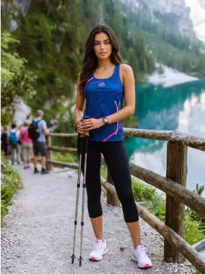 Funktionaler Tanktoper der Frauen auf Prämie ALTISPORT VOJ/ALW082TIL01 DUNKELBLAU