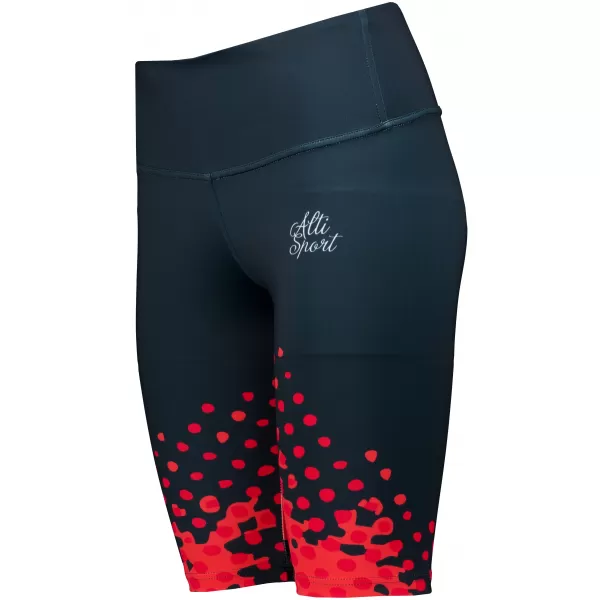  Frauen -Leggings über den Knien Premium ALTISPORT VOJ/ALW109LEG02 ROTSCHWARZ 