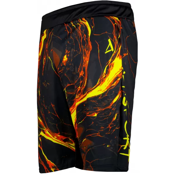  Die funktionalen Shorts von Männern Premium ALTISPORT VOJ/ALM071KRA01 SCHWARZ -AUSGELB 