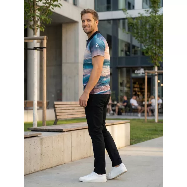  Herrenfunktional T -Shirt mit Premium -Kragen ALTISPORT VOJ/ALM103TR05 MEER 