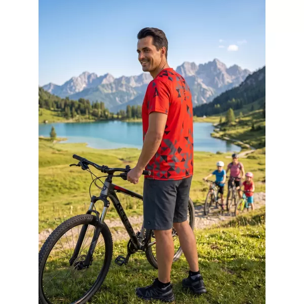  Männer funktionaler T -Shirt Premium ALTISPORT VOJ/ALM108TR01 ROT 