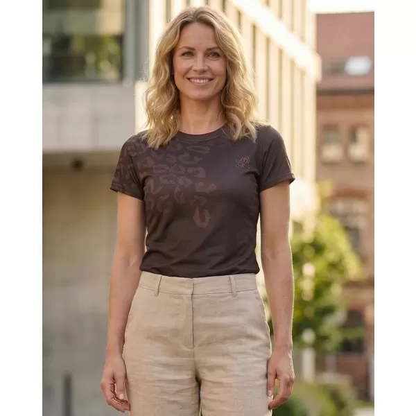  Frauenfunktional T -Shirt Premium ALTISPORT VOJ/ALW047TR01 DUNKELBRAUN 