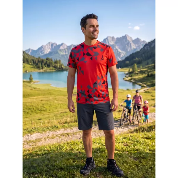  Männer funktionaler T -Shirt Premium ALTISPORT VOJ/ALM108TR01 ROT 