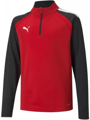 Baby Sweatshirt PUMA TEAMLIGA 1/4 ZIP TOP JR 657237_01 PUMA ROT/PUMA SCHWARZ