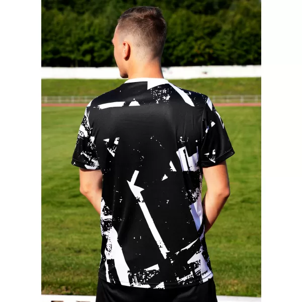  Männer funktionaler T -Shirt Premium ALTISPORT VOJ/ALM079TR01 SCHWARZ UND WEIß 