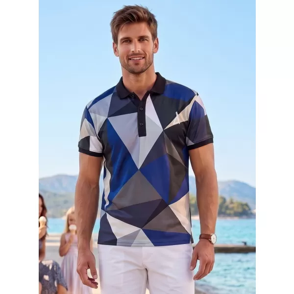 Herrenfunktional T -Shirt mit Premium -Kragen ALTISPORT VOJ/ALM007TR05 MARINEBLAU/BRAUN 