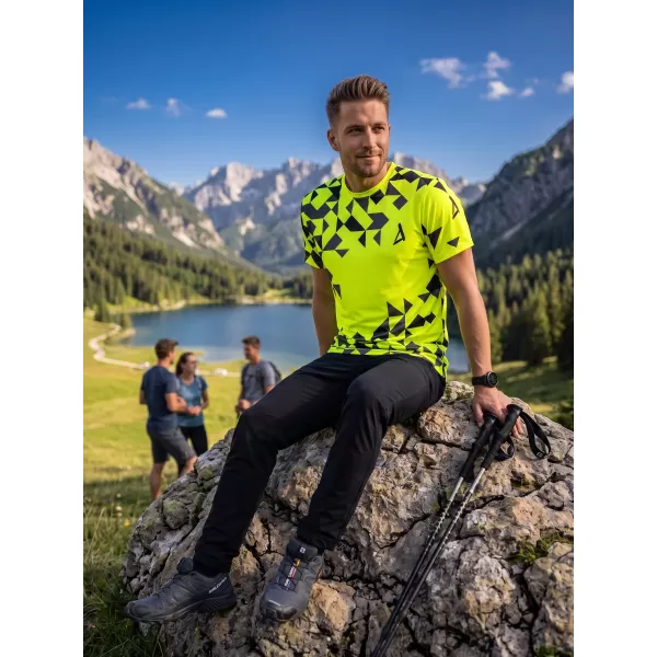  Männer funktionaler T -Shirt Premium ALTISPORT VOJ/ALM108TR01 NEON 