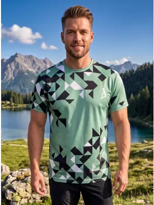 Männer funktionaler T -Shirt Premium ALTISPORT VOJ/ALM108TR01 MILITÄR