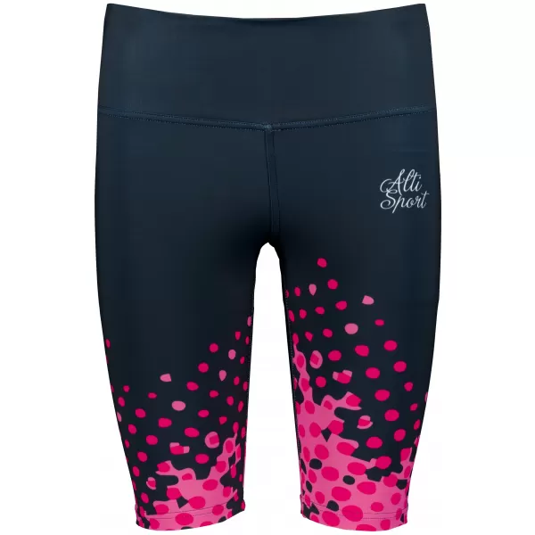  Frauen -Leggings über den Knien Premium ALTISPORT VOJ/ALW109LEG02 ROSA SCHWARZ 