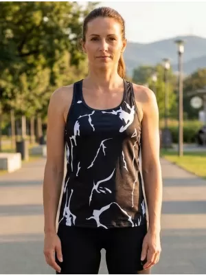 Funktionaler Tanktoper der Frauen auf Prämie ALTISPORT VOJ/ALW052TIL01 SCHWARZ